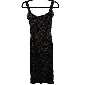 Y2K X:S Clothing Lace Bodycon Dress with Satin Slip Lining